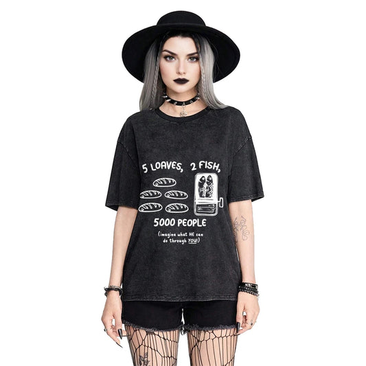 Clothing Loaves Fish Miracle Tee Casual Religious Top