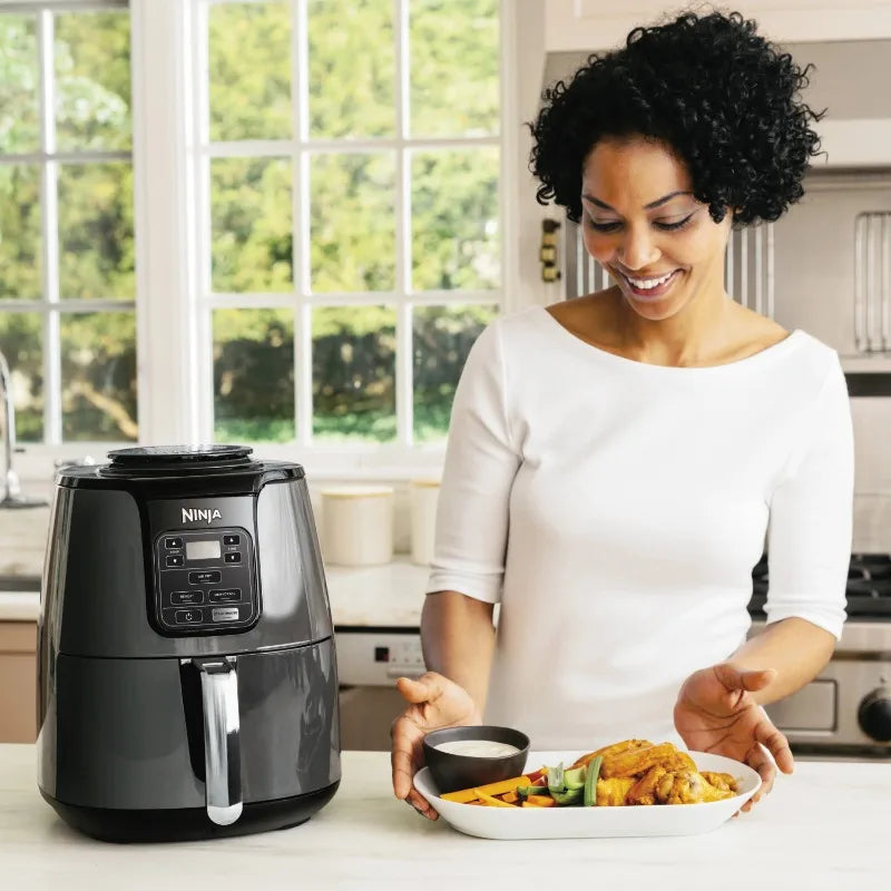 A 3 Strand Cord Ninja Air Fryer Nonstick Basket Plate