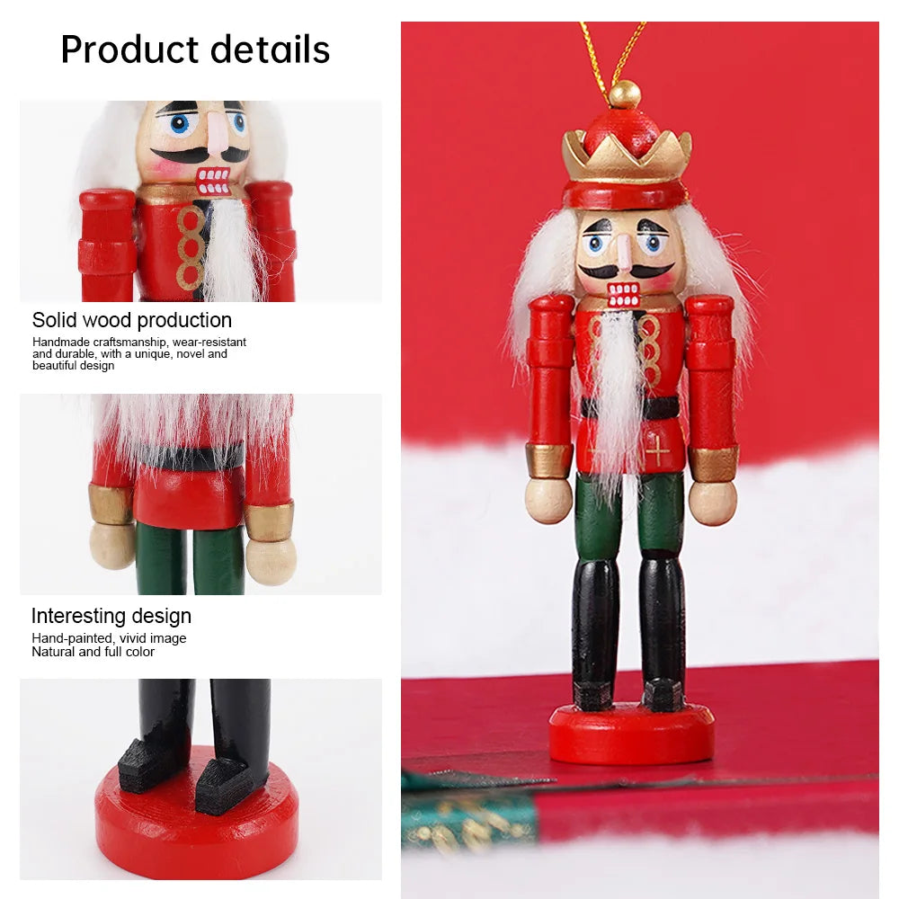 A 3 Strand Cord Nutcracker Wooden Soldier Home Ornament