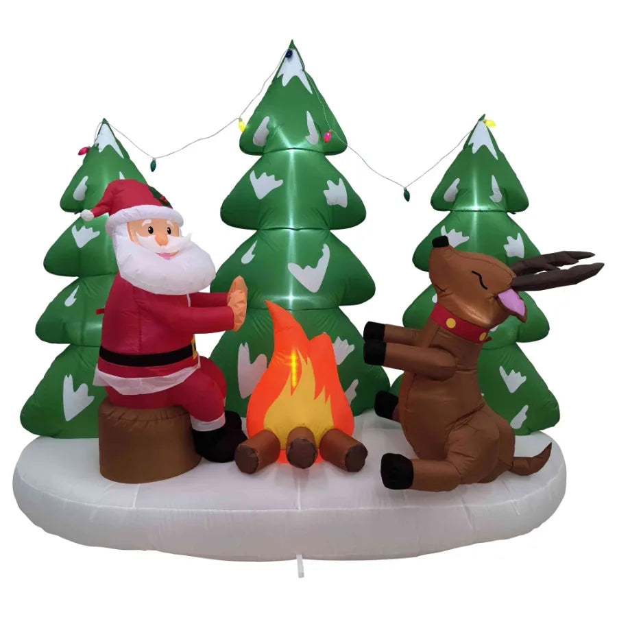 Hign Concerned Outdoor Christmas Inflatable Santa Reindeer