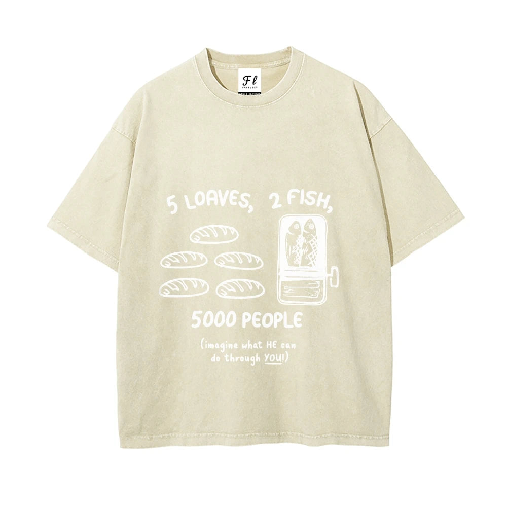 Clothing Loaves Fish Miracle Tee Casual Religious Top