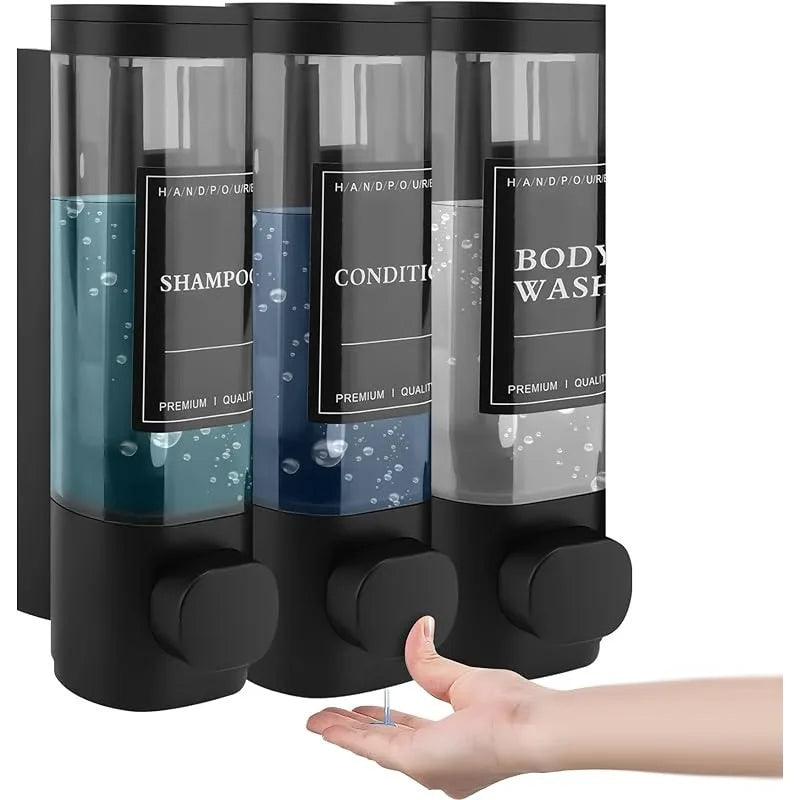 A 3 Strand Cord Wall Mounted Shower Gel Soap Dispenser ABS