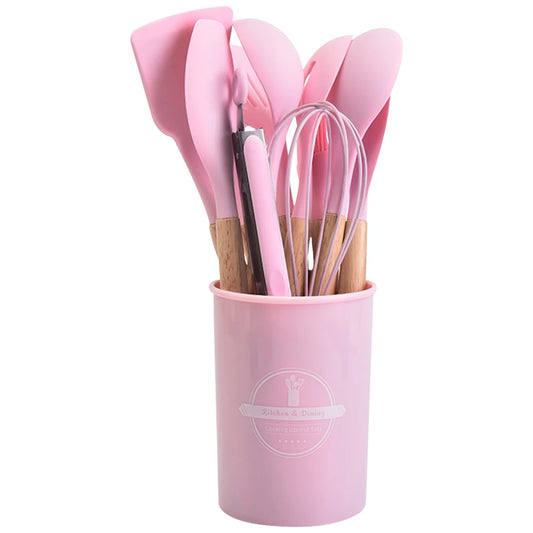 Shunmaii 12Pcs Silicone Kitchen Utensil Set Spatula