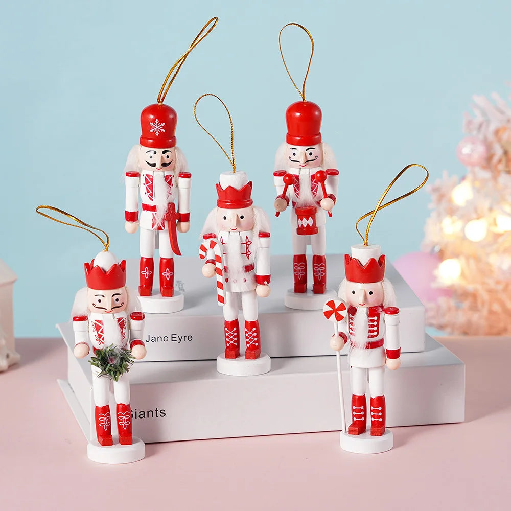 A 3 Strand Cord Nutcracker Walnut Soldier Pendant Set