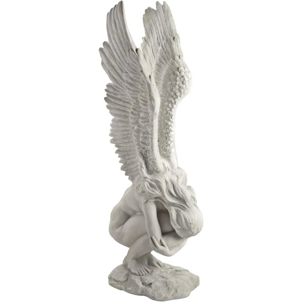 A 3 Strand Cord Remembrance Angel Garden Statue Cast Stone